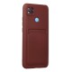 Xiaomi Redmi 9C Kılıf Kelvin Kartvizitli Silikon - Bordo