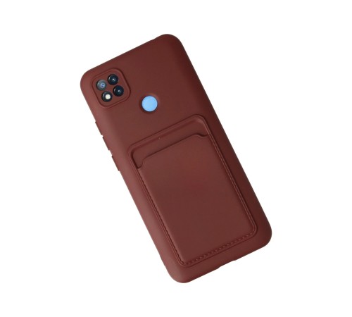 Xiaomi Redmi 9C Kılıf Kelvin Kartvizitli Silikon - Bordo Xiaomi Redmi 9C Kılıf Kelvin Kartvizitli Silikon - Bordo