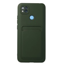 Xiaomi Redmi 9C Kılıf Kelvin Kartvizitli Silikon - Koyu Yeşil