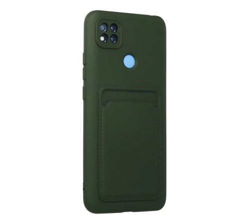 Xiaomi Redmi 9C Kılıf Kelvin Kartvizitli Silikon - Koyu Yeşil Xiaomi Redmi 9C Kılıf Kelvin Kartvizitli Silikon - Koyu Yeşil