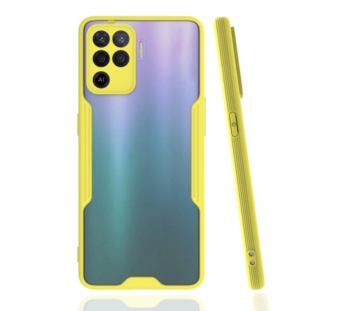 Oppo Reno 5 Lite Kılıf Platin Silikon - Sarı