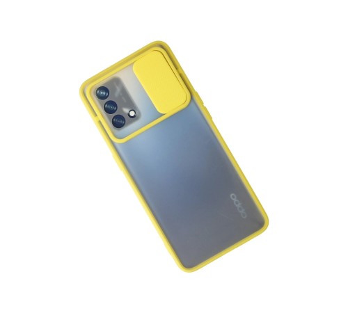Oppo A74 4G Kılıf Palm Buzlu Kamera Sürgülü Silikon - Sarı Oppo A74 4G Kılıf Palm Buzlu Kamera Sürgülü Silikon - Sarı