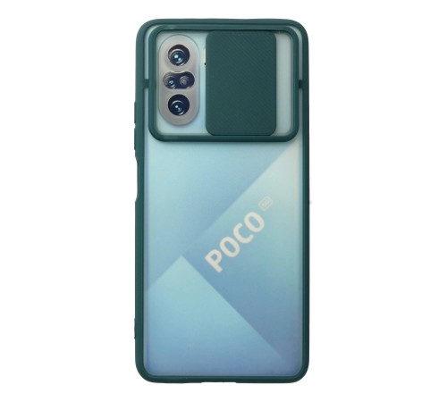 Xiaomi Poco F3 Kılıf Palm Buzlu Kamera Sürgülü Silikon - Yeşil Xiaomi Poco F3 Kılıf Palm Buzlu Kamera Sürgülü Silikon - Yeşil