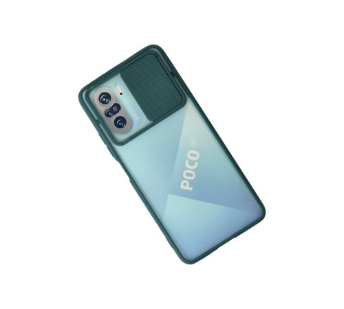 Xiaomi Poco F3 Kılıf Palm Buzlu Kamera Sürgülü Silikon - Yeşil Xiaomi Poco F3 Kılıf Palm Buzlu Kamera Sürgülü Silikon - Yeşil