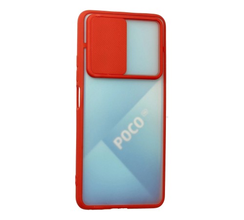 Xiaomi Poco F3 Kılıf Palm Buzlu Kamera Sürgülü Silikon - Kırmızı Xiaomi Poco F3 Kılıf Palm Buzlu Kamera Sürgülü Silikon - Kırmızı