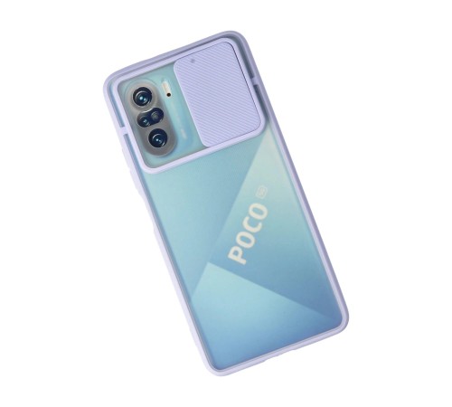 Xiaomi Poco F3 Kılıf Palm Buzlu Kamera Sürgülü Silikon - Lila Xiaomi Poco F3 Kılıf Palm Buzlu Kamera Sürgülü Silikon - Lila