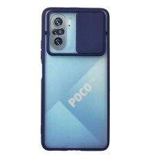 Xiaomi Poco F3 Kılıf Palm Buzlu Kamera Sürgülü Silikon - Lacivert
