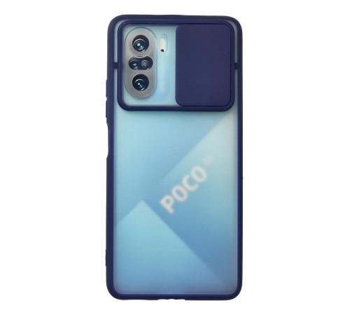 Xiaomi Poco F3 Kılıf Palm Buzlu Kamera Sürgülü Silikon - Lacivert Xiaomi Poco F3 Kılıf Palm Buzlu Kamera Sürgülü Silikon - Lacivert
