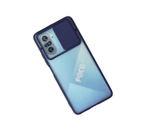 Xiaomi Poco F3 Kılıf Palm Buzlu Kamera Sürgülü Silikon - Lacivert Xiaomi Poco F3 Kılıf Palm Buzlu Kamera Sürgülü Silikon - Lacivert