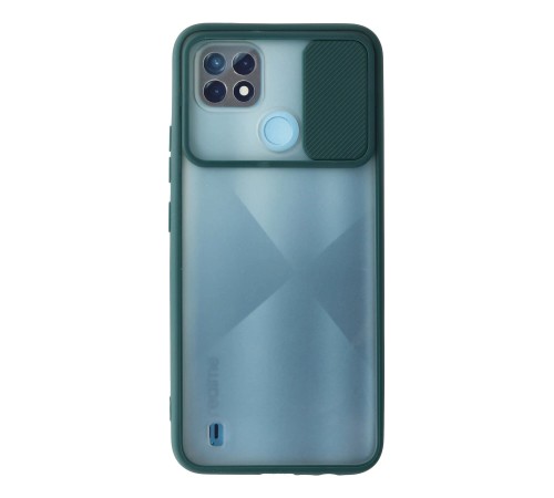 Realme C21 Kılıf Palm Buzlu Kamera Sürgülü Silikon - Yeşil Realme C21 Kılıf Palm Buzlu Kamera Sürgülü Silikon - Yeşil