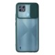Realme C21 Kılıf Palm Buzlu Kamera Sürgülü Silikon - Yeşil