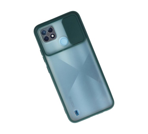Realme C21 Kılıf Palm Buzlu Kamera Sürgülü Silikon - Yeşil Realme C21 Kılıf Palm Buzlu Kamera Sürgülü Silikon - Yeşil
