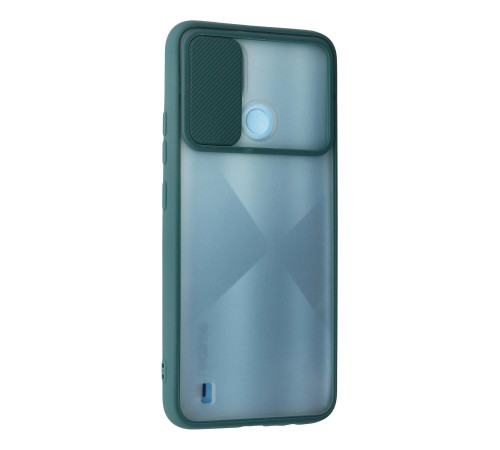 Realme C21 Kılıf Palm Buzlu Kamera Sürgülü Silikon - Yeşil Realme C21 Kılıf Palm Buzlu Kamera Sürgülü Silikon - Yeşil