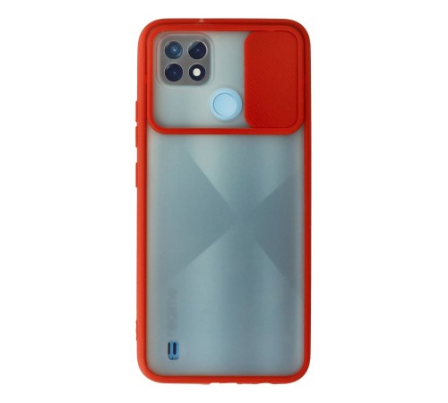 Realme C21 Kılıf Palm Buzlu Kamera Sürgülü Silikon - Kırmızı Realme C21 Kılıf Palm Buzlu Kamera Sürgülü Silikon - Kırmızı