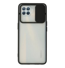 Oppo Reno 4 Lite Kılıf Palm Buzlu Kamera Sürgülü Silikon - Siyah