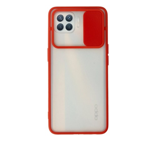 Oppo Reno 4 Lite Kılıf Palm Buzlu Kamera Sürgülü Silikon - Kırmızı Oppo Reno 4 Lite Kılıf Palm Buzlu Kamera Sürgülü Silikon - Kırmızı