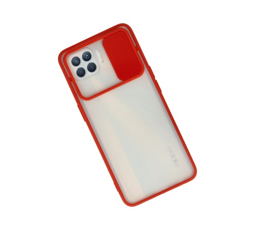 Oppo Reno 4 Lite Kılıf Palm Buzlu Kamera Sürgülü Silikon - Kırmızı Oppo Reno 4 Lite Kılıf Palm Buzlu Kamera Sürgülü Silikon - Kırmızı