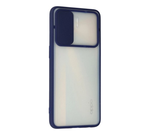 Oppo Reno 4 Lite Kılıf Palm Buzlu Kamera Sürgülü Silikon - Lacivert Oppo Reno 4 Lite Kılıf Palm Buzlu Kamera Sürgülü Silikon - Lacivert