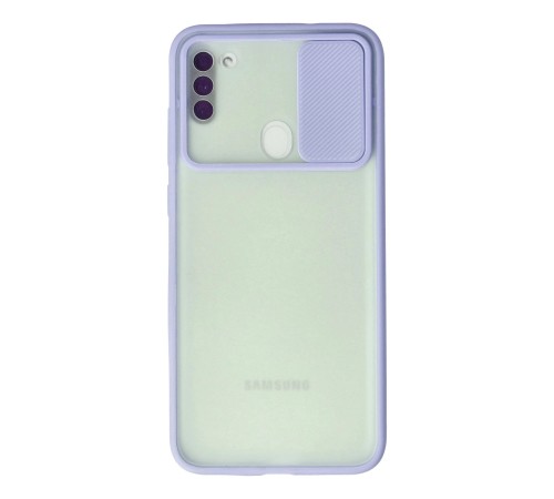 Samsung Galaxy A11 Kılıf Palm Buzlu Kamera Sürgülü Silikon - Lila Samsung Galaxy A11 Kılıf Palm Buzlu Kamera Sürgülü Silikon - Lila