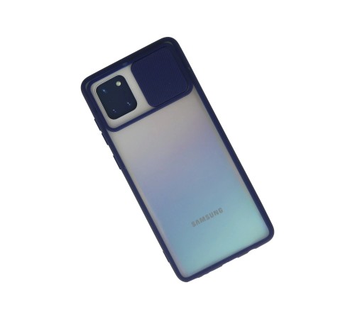 Samsung Galaxy A81 / Note 10 Lite Kılıf Palm Buzlu Kamera Sürgülü Silikon - Lacivert Samsung Galaxy A81 / Note 10 Lite Kılıf Palm Buzlu Kamera Sürgülü Silikon - Lacivert