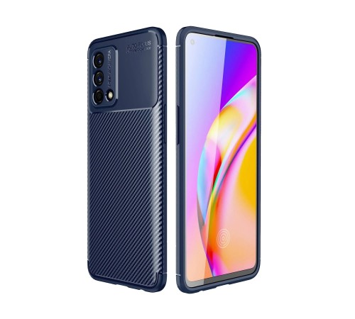 Oppo A74 4G Kılıf Auto Focus Karbon Kapak - Lacivert Oppo A74 4G Kılıf Auto Focus Karbon Kapak - Lacivert