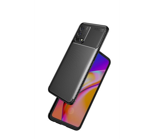 Oppo A74 4G Kılıf Auto Focus Karbon Kapak - Lacivert Oppo A74 4G Kılıf Auto Focus Karbon Kapak - Lacivert