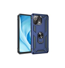 Xiaomi Mİ 11 Lite Kılıf Sofya Yüzüklü Silikon Kapak - Lacivert
