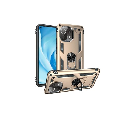 Xiaomi Mİ 11 Lite Kılıf Sofya Yüzüklü Silikon Kapak - Gold Xiaomi Mİ 11 Lite Kılıf Sofya Yüzüklü Silikon Kapak - Gold