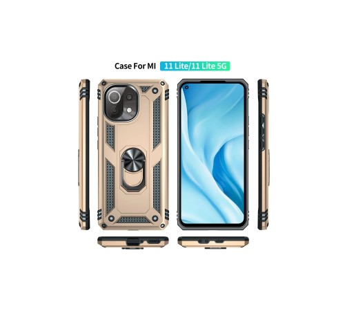 Xiaomi Mİ 11 Lite Kılıf Sofya Yüzüklü Silikon Kapak - Gold Xiaomi Mİ 11 Lite Kılıf Sofya Yüzüklü Silikon Kapak - Gold