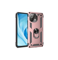 Xiaomi Mİ 11 Lite Kılıf Sofya Yüzüklü Silikon Kapak - Rose