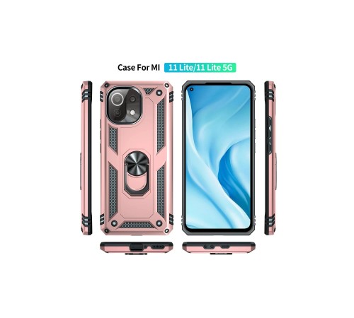 Xiaomi Mİ 11 Lite Kılıf Sofya Yüzüklü Silikon Kapak - Rose Xiaomi Mİ 11 Lite Kılıf Sofya Yüzüklü Silikon Kapak - Rose