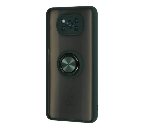Xiaomi Pocophone X3 Kılıf Montreal Yüzüklü Silikon Kapak - Yeşil Xiaomi Pocophone X3 Kılıf Montreal Yüzüklü Silikon Kapak - Yeşil