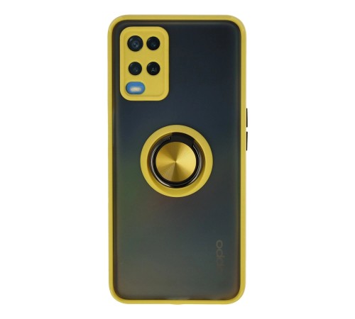 Oppo A54 4G Kılıf Montreal Yüzüklü Silikon Kapak - Sarı Oppo A54 4G Kılıf Montreal Yüzüklü Silikon Kapak - Sarı