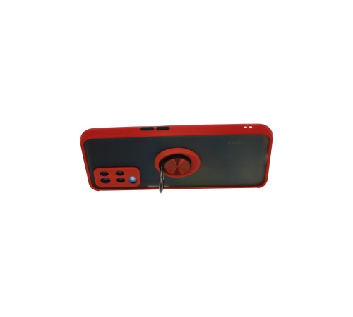 Oppo A54 4G Kılıf Montreal Yüzüklü Silikon Kapak - Kırmızı Oppo A54 4G Kılıf Montreal Yüzüklü Silikon Kapak - Kırmızı