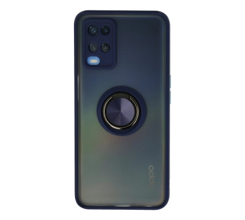 Oppo A54 4G Kılıf Montreal Yüzüklü Silikon Kapak - Lacivert Oppo A54 4G Kılıf Montreal Yüzüklü Silikon Kapak - Lacivert