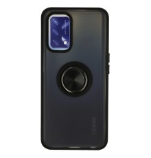 Oppo A74 4G Kılıf Montreal Yüzüklü Silikon Kapak - Siyah