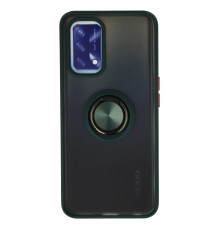 Oppo A74 4G Kılıf Montreal Yüzüklü Silikon Kapak - Yeşil