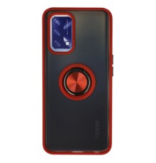 Oppo A74 4G Kılıf Montreal Yüzüklü Silikon Kapak - Kırmızı