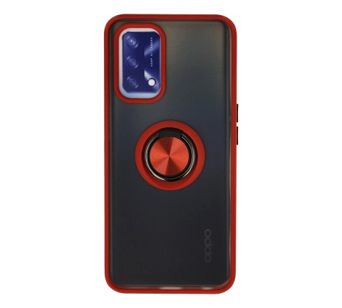 Oppo A74 4G Kılıf Montreal Yüzüklü Silikon Kapak - Kırmızı Oppo A74 4G Kılıf Montreal Yüzüklü Silikon Kapak - Kırmızı