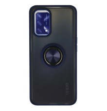 Oppo A74 4G Kılıf Montreal Yüzüklü Silikon Kapak - Lacivert