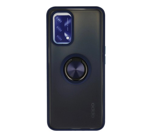 Oppo A74 4G Kılıf Montreal Yüzüklü Silikon Kapak - Lacivert Oppo A74 4G Kılıf Montreal Yüzüklü Silikon Kapak - Lacivert