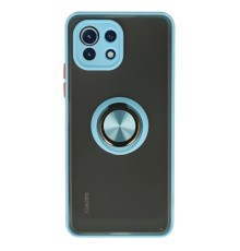 Xiaomi Mİ 11 Lite Kılıf Montreal Yüzüklü Silikon Kapak - Buz Mavi