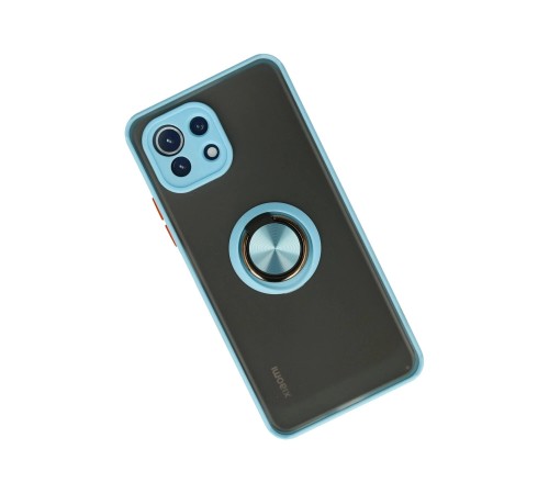 Xiaomi Mİ 11 Lite Kılıf Montreal Yüzüklü Silikon Kapak - Buz Mavi Xiaomi Mİ 11 Lite Kılıf Montreal Yüzüklü Silikon Kapak - Buz Mavi