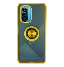 Xiaomi Redmi K40 Kılıf Montreal Yüzüklü Silikon Kapak - Sarı