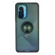 Xiaomi Redmi K40 Kılıf Montreal Yüzüklü Silikon Kapak - Yeşil