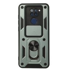 Xiaomi Redmi Note 9 Kılıf Pars Lens Yüzüklü Silikon - Yeşil
