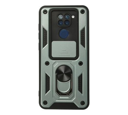 Xiaomi Redmi Note 9 Kılıf Pars Lens Yüzüklü Silikon - Yeşil Xiaomi Redmi Note 9 Kılıf Pars Lens Yüzüklü Silikon - Yeşil