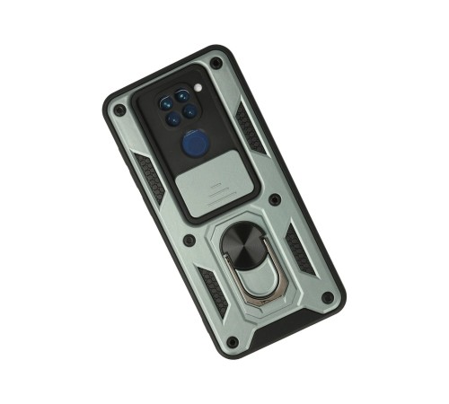 Xiaomi Redmi Note 9 Kılıf Pars Lens Yüzüklü Silikon - Yeşil Xiaomi Redmi Note 9 Kılıf Pars Lens Yüzüklü Silikon - Yeşil