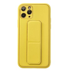 iPhone 11 Pro Kılıf Coco Deri Standlı Kapak - Sarı