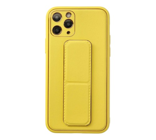 iPhone 11 Pro Kılıf Coco Deri Standlı Kapak - Sarı iPhone 11 Pro Kılıf Coco Deri Standlı Kapak - Sarı